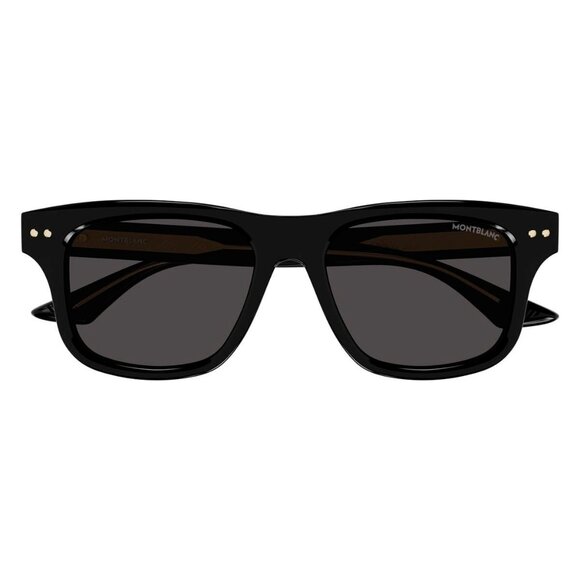 New MONT BLANC Snowcap Black Square MB0319S 001 Sunglasses Women - Picture 2 of 4